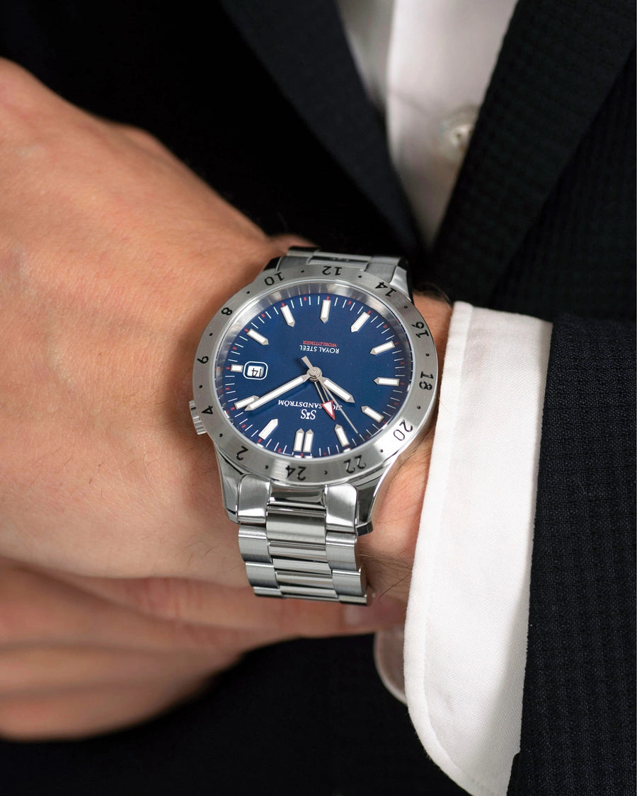 Sjoo Sandstrom RS Worldtimer Blue/Steel - 41mm 020807
