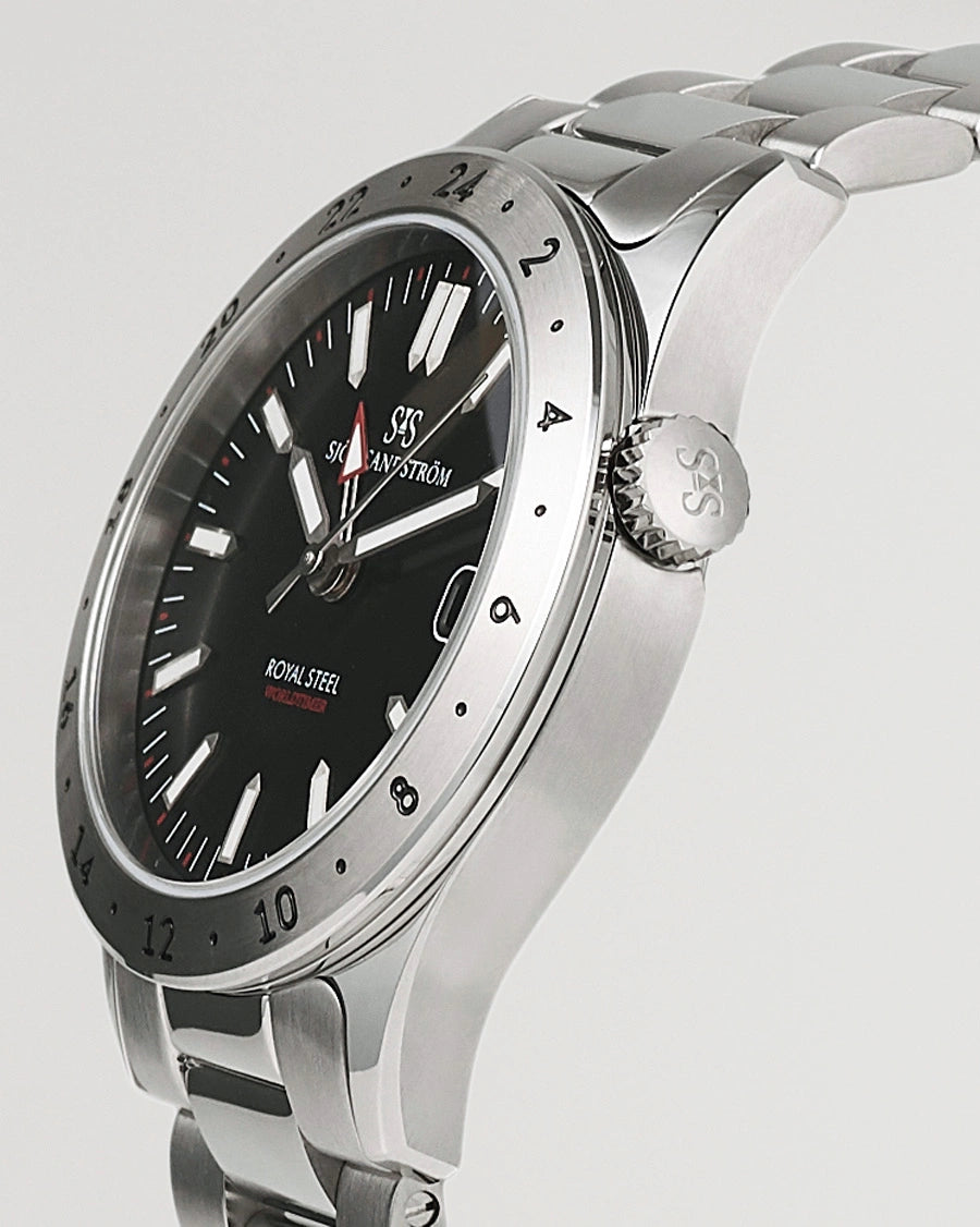 Sjoo Sandstrom RS Worldtimer Black/Steel - 41mm 019979