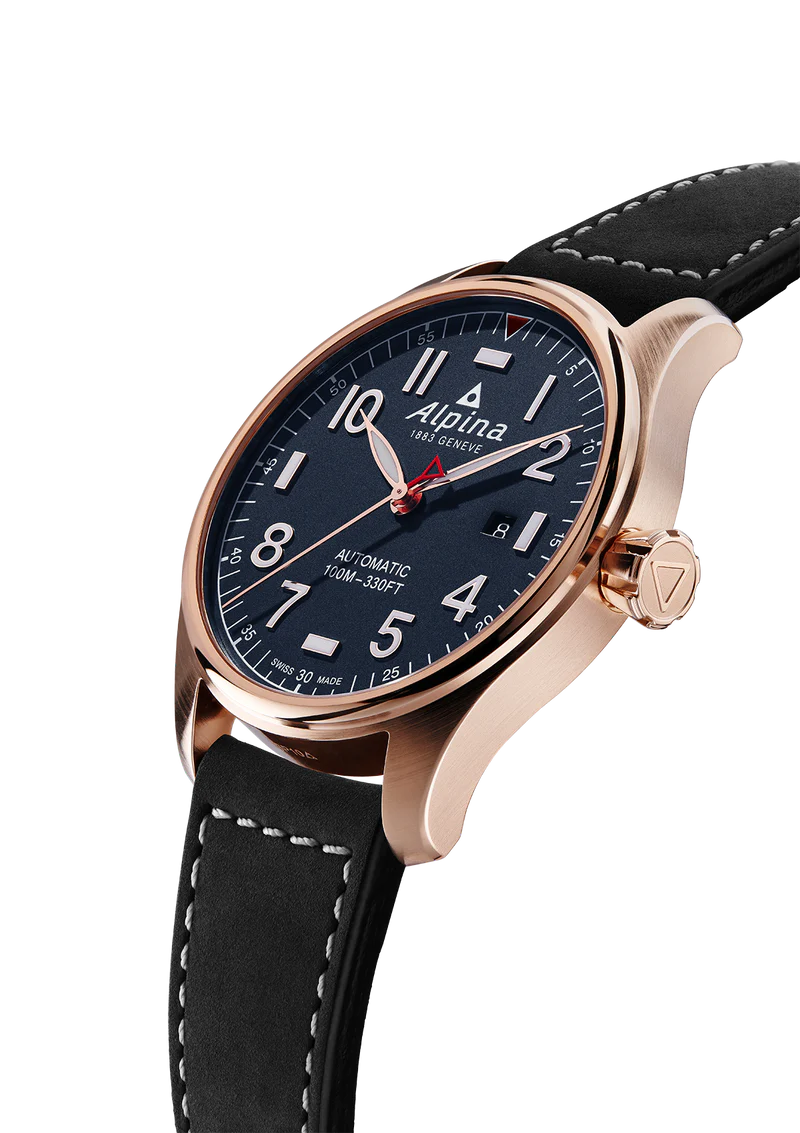 Alpina Startimer Pilot Automatic Navy Rose- 100m-  40mm - AL-525NN3S4
