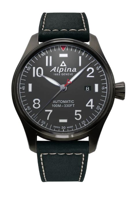 Alpina Startimer Pilot Auto Black/Black - 100m - 44mmAL-525G4TS6