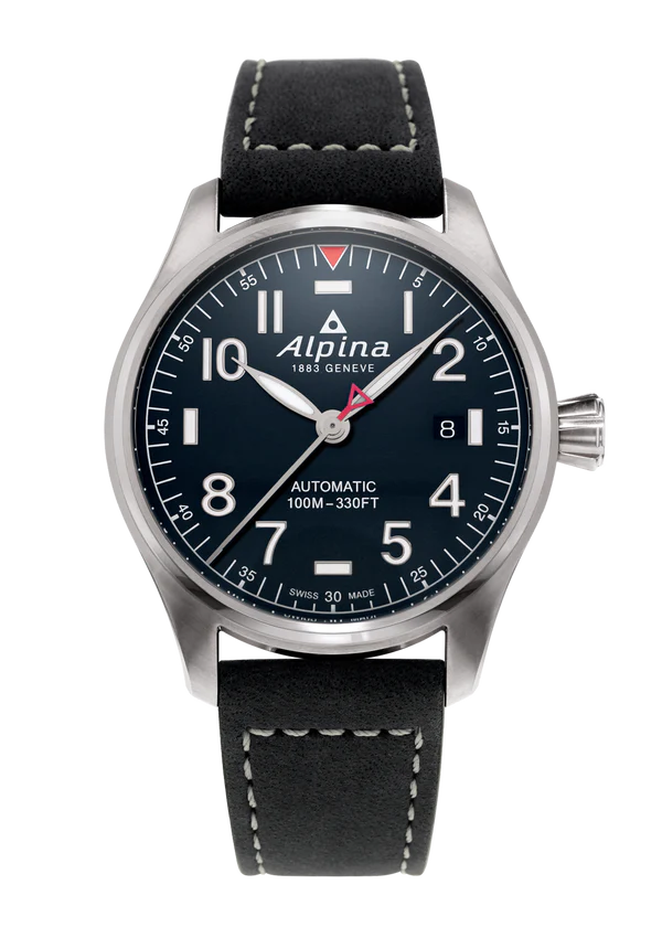 Alpina Startimer Gents Auto Silver/Black - 100m - 40mm AL-525NN3S6