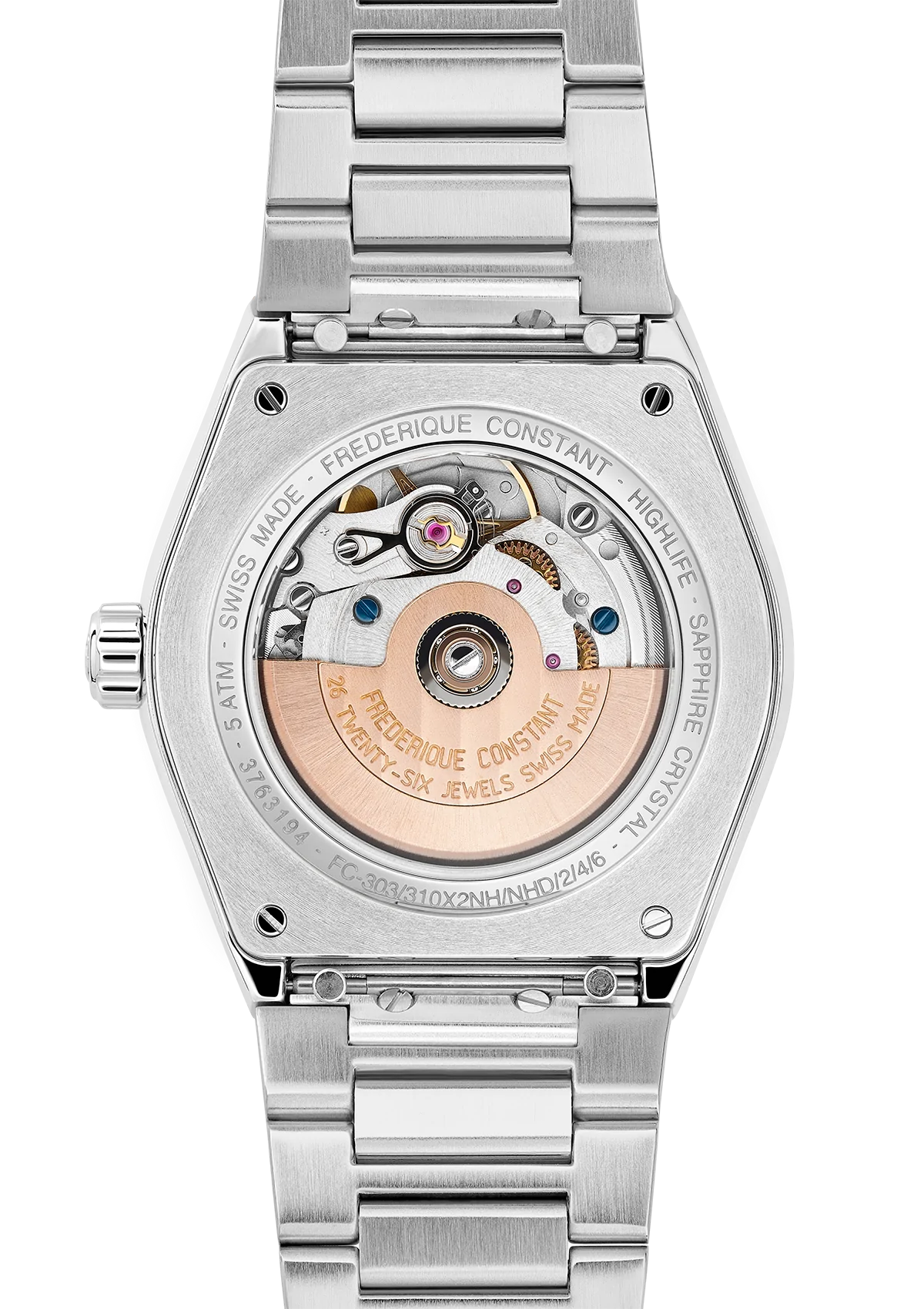 Frederique Constant Highlife Lds Auto Heartbeat Silver WR50 - 34mm FC-310SD2NH6B