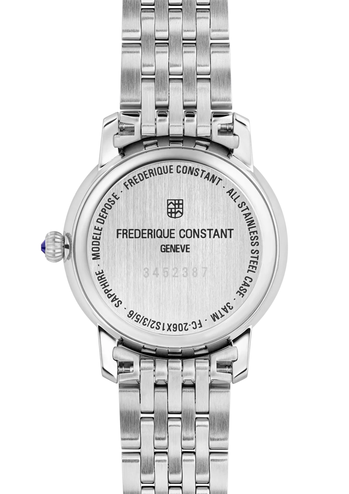 Frederique Constant Slimline Lds Moonphase L/B WR30 - 30mm FC-206SW1S6B