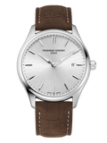 Frederique Constant Classic Quarts Gents SS Silver Brown WR50 FC-220SS5B6