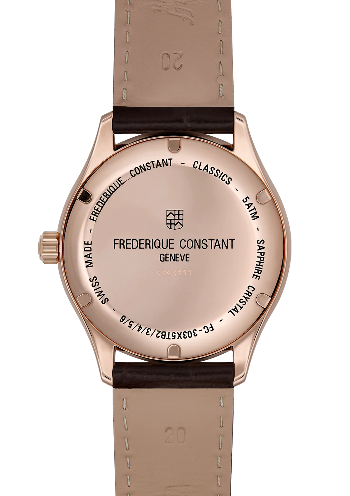 Frederique Constant Classic Index Gents Auto RGP Brown Leather 40mm WR50 FC-303MC5B4