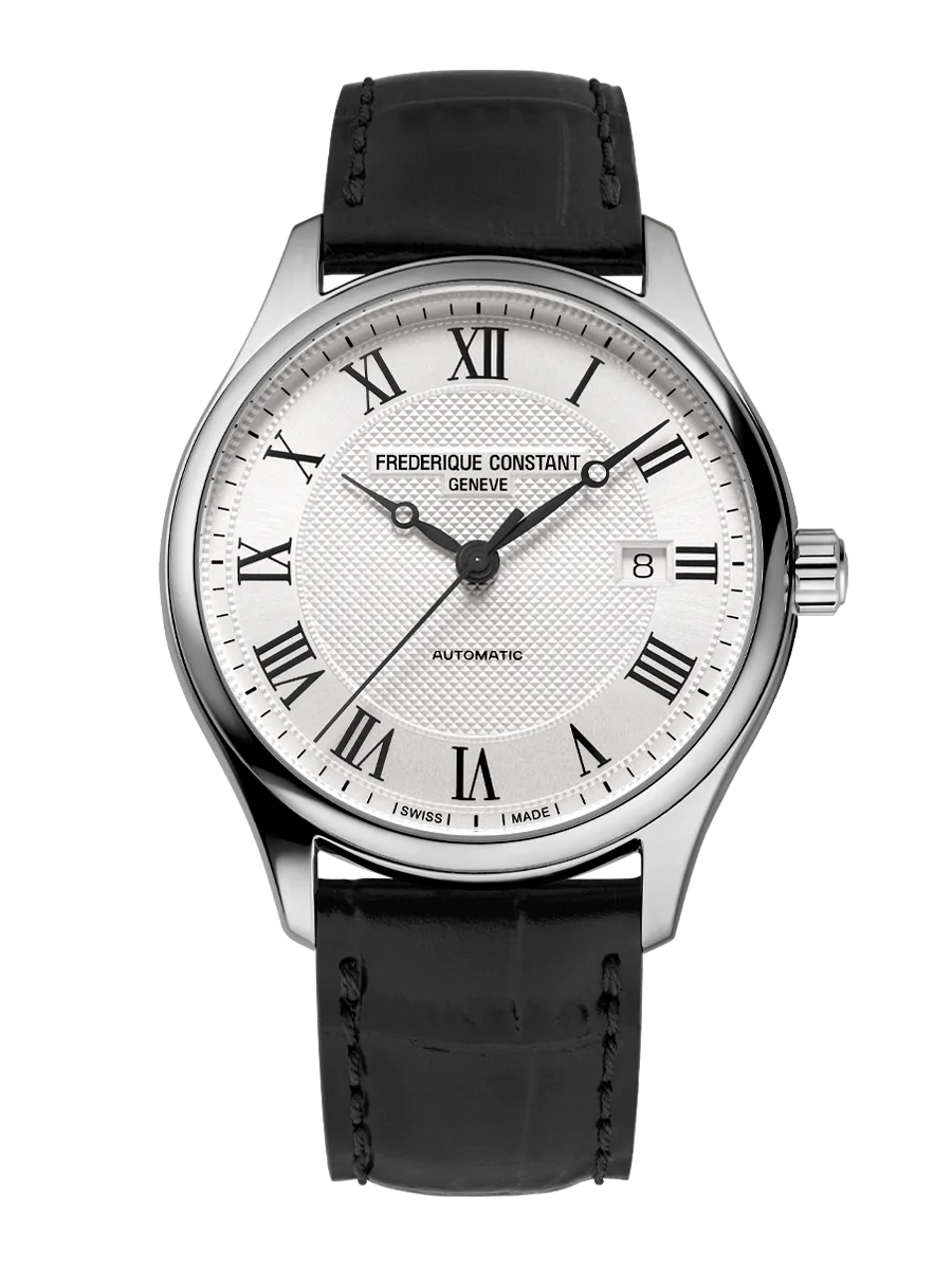 Frederique Constant Classic Index Gents Auto Strp SS Black Leather WR50 FC-303MC5B6