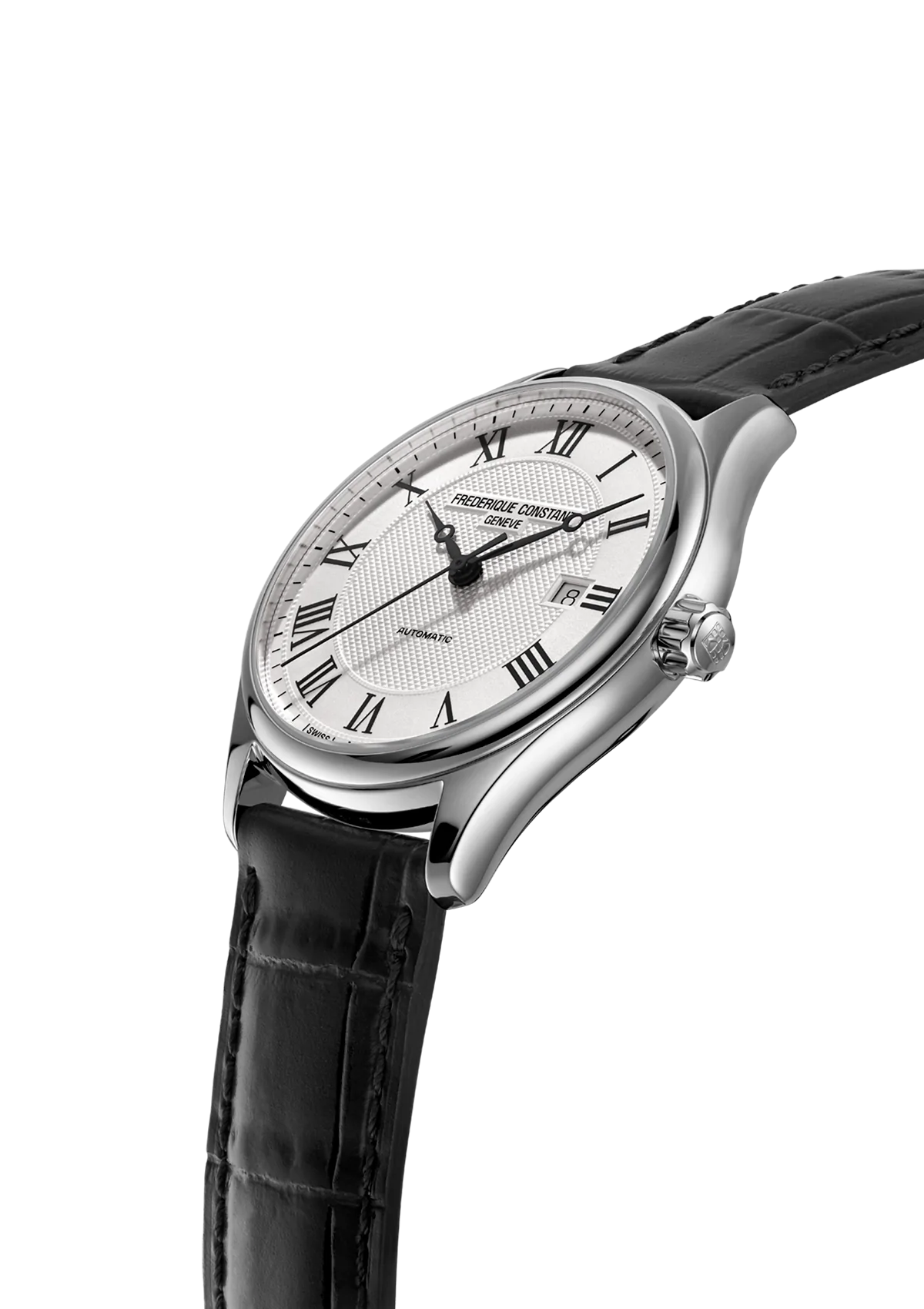 Frederique Constant Classic Index Gents Auto Strp SS Black Leather WR50 FC-303MC5B6
