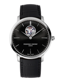 Frederique Constant Slimline Heartbeat Gents Auto SS Blk Leather WR30 FC-312B4S6
