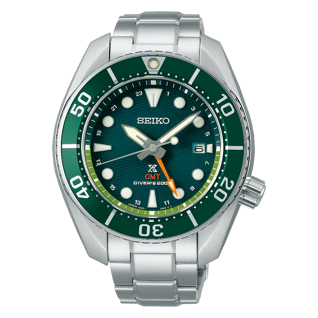 Seiko Prospex Sumo GMT Mens Auto S/S GREEN SFK003J