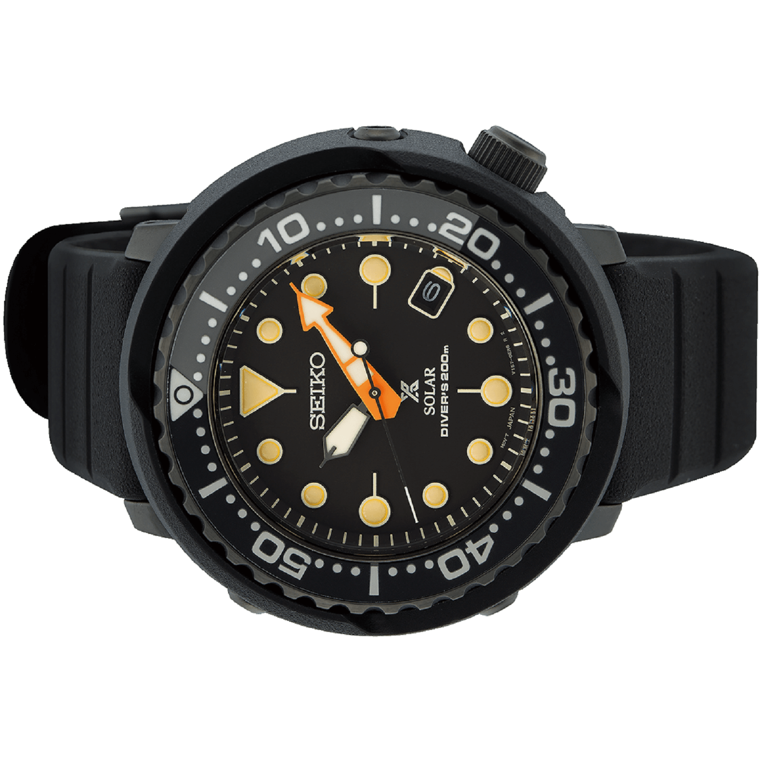Seiko Prospex Mens Solar Diver L/E Black/Black D200m 46.7mm SNE577P