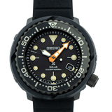 Seiko Prospex Mens Solar Diver L/E Black/Black D200m 46.7mm SNE577P