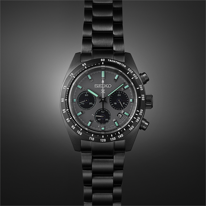 Seiko Prospex Mens Chronograph Black/Black 100M 39mm SSC917P