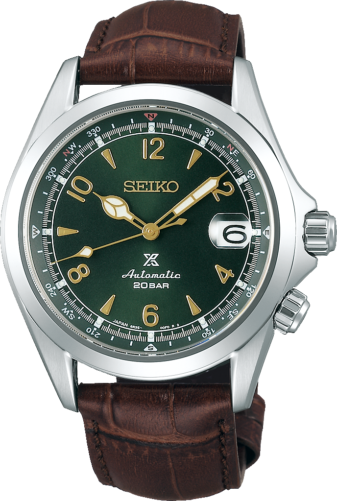Seiko Prospex Mens Auto Silver/Green/Brown 200M 39.5mm SPB121J