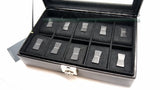 Friedrich Lederwaren 26105-2 London Black Leather 10pc Watch Case