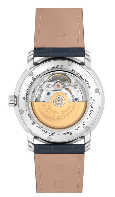 Frederique Constant Classic Heartbeat Gents Auto SS Navy Leather WR60 FC-335MCNW4P26