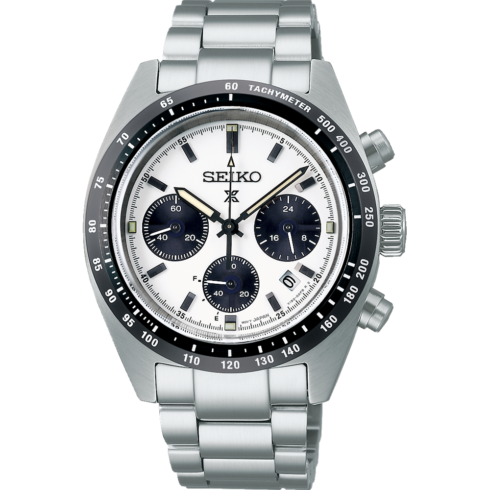 Seiko Prospex Mens Chronograph Silver/White 100M 39mm SSC813P