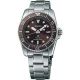 Seiko Prospex Mens Solar Divers Silver/Brown D200M 38.5mm SNE571P