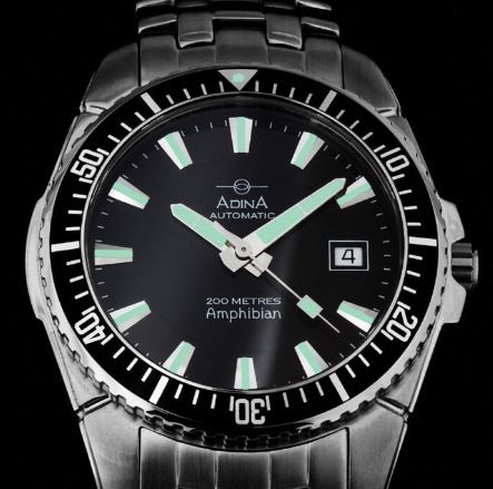 Adina Amphibian Gents Auto Dive S/S/Black 39.24mm NK142 S2XB