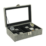 Friedrich Lederwaren 27022-8 Cubano 8 Watch Case Grey