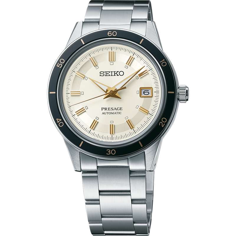 Seiko Presage Mens Auto Silver/White 50M 40.8mm SRPG03J