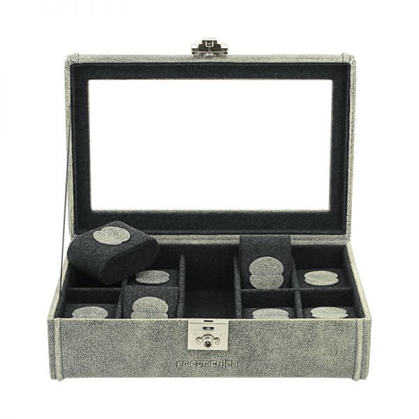 Friedrich Lederwaren 27022-8 Cubano 8 Watch Case Grey