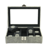 Friedrich Lederwaren 27022-8 Cubano 8 Watch Case Grey