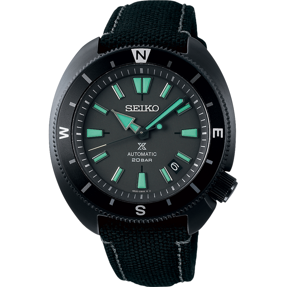 Seiko Prospex Auto Mens Black/Fabric 200m 42.4mm SRPH99K