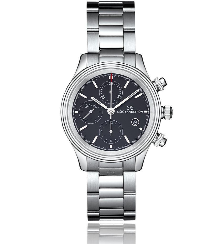 Sjoo Sandstrom Royal Steel Chronograph Ø42 Watch Model No. 011768