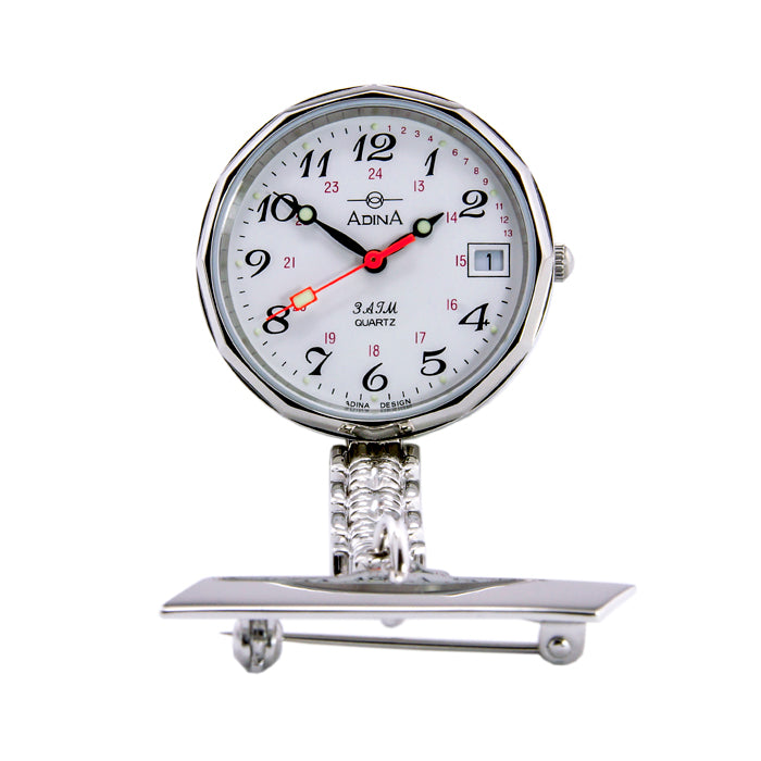 Adina Nurse Dress Watch Silver NK36 S1FF