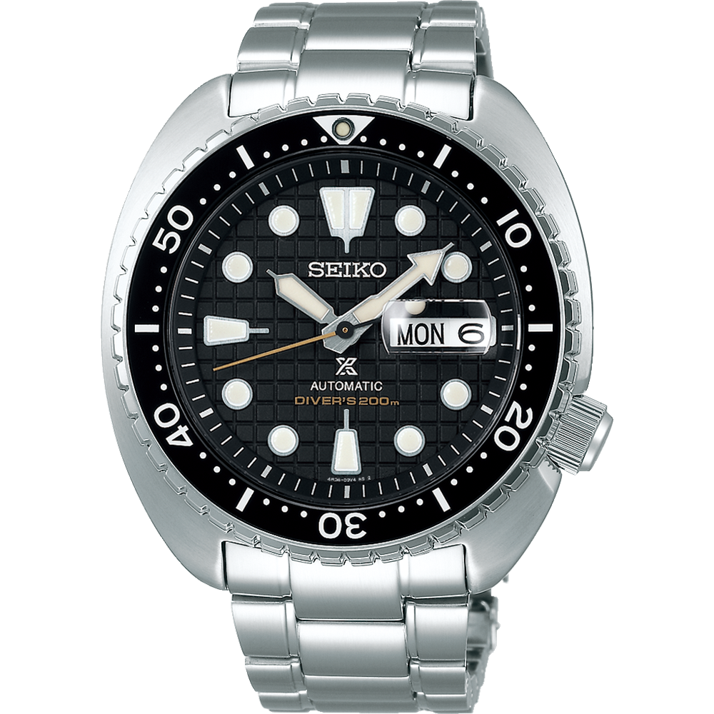 Seiko Prospex Mens Auto Divers Silver/Black D200M 45mm SRPE03K