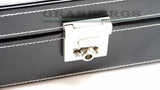 Friedrich Lederwaren 26105-2 London Black Leather 10pc Watch Case