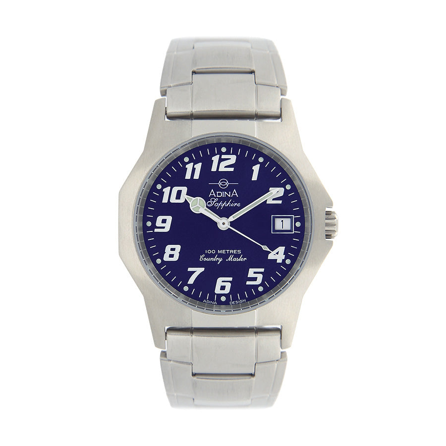 Adina Country Master Gents S/S Blue 37.36mm NK150 S6FB SA