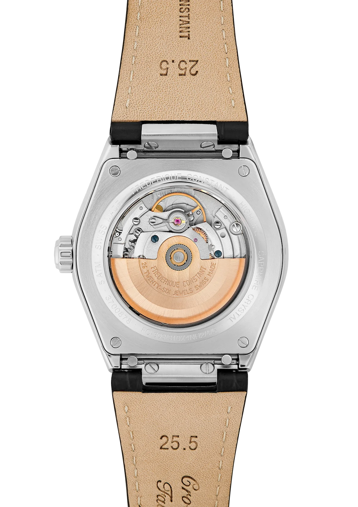 Frederique Constant Highlife Gents Auto S/S Leather WR50 41mm FC-303S4NH6