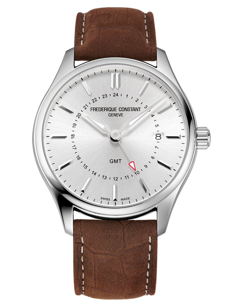 Frederique Constant Classic Quartz GMT Silver FC-252SS5B6