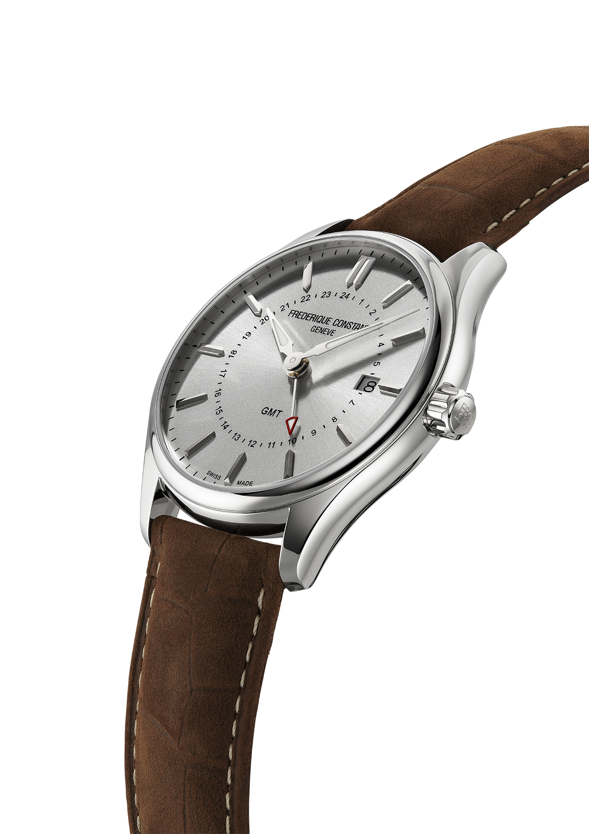 Frederique Constant Classic Quartz GMT Silver FC-252SS5B6