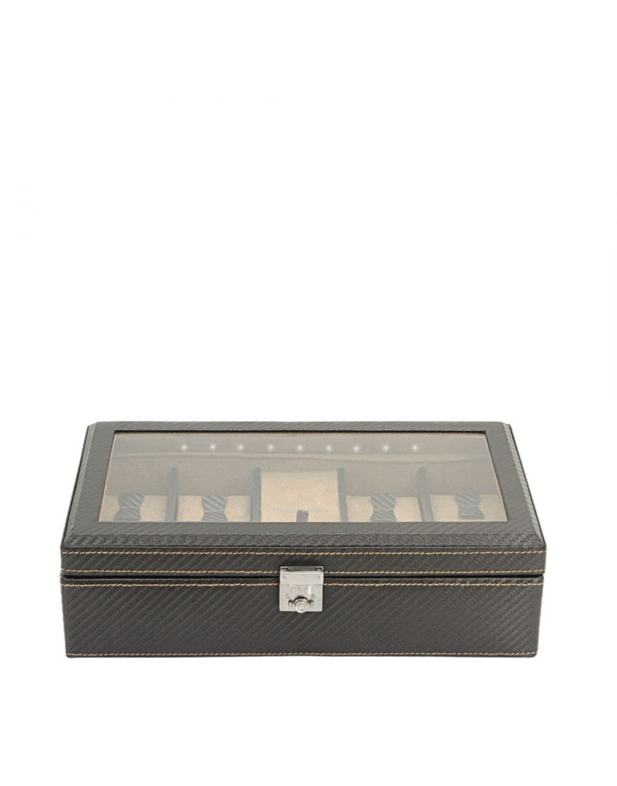 Friedrich23 Carbon Watch Case 9 slots with LED Dark Brown