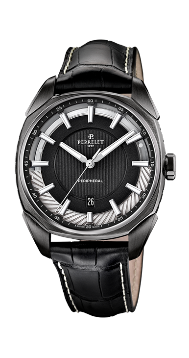 Perrelet Lab Peripheral 3H PVD Black Dial A1102/1