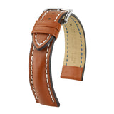 Hirsch Heavy Calf Golden Brown Water-Resistant Calf Leather Watch Band