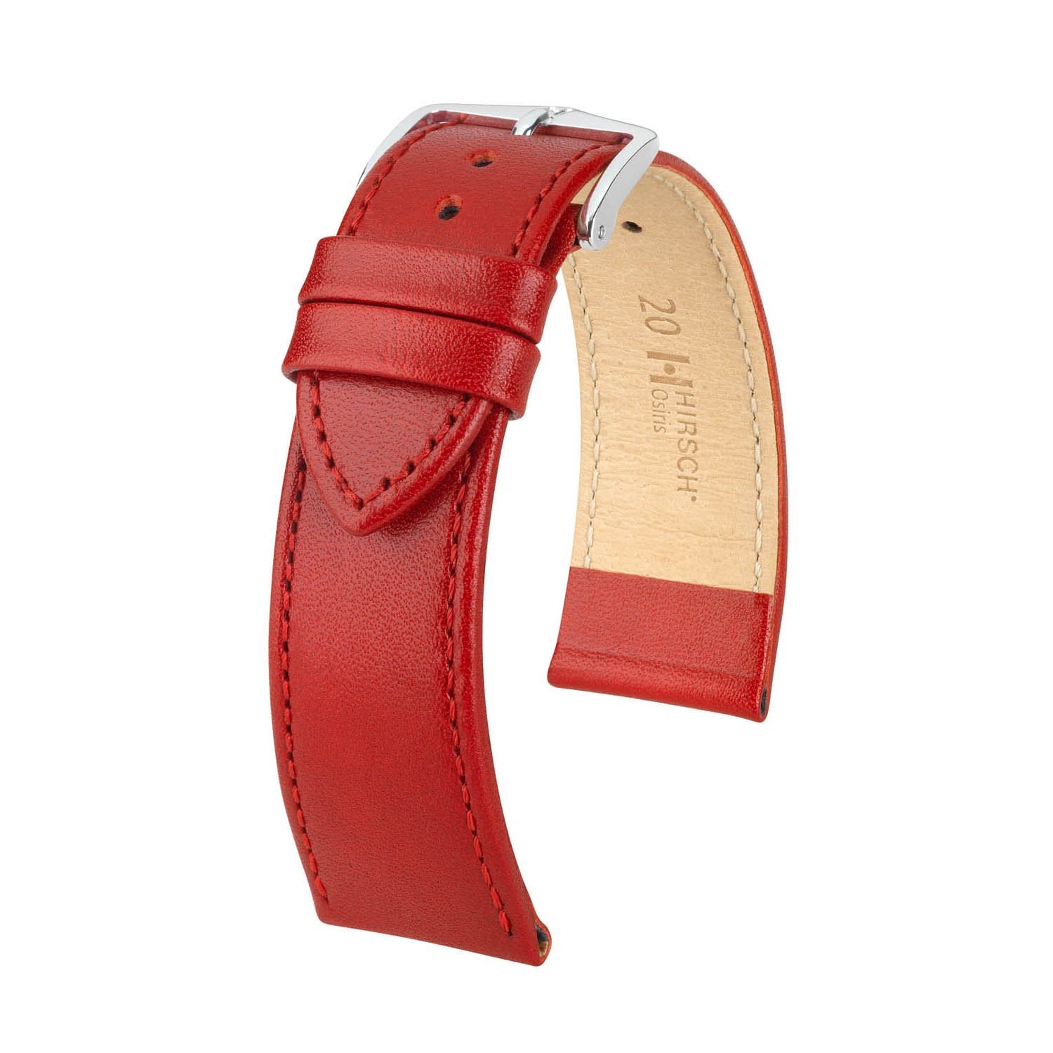 Hirsch Osiris Red Calf Leather Watch Band