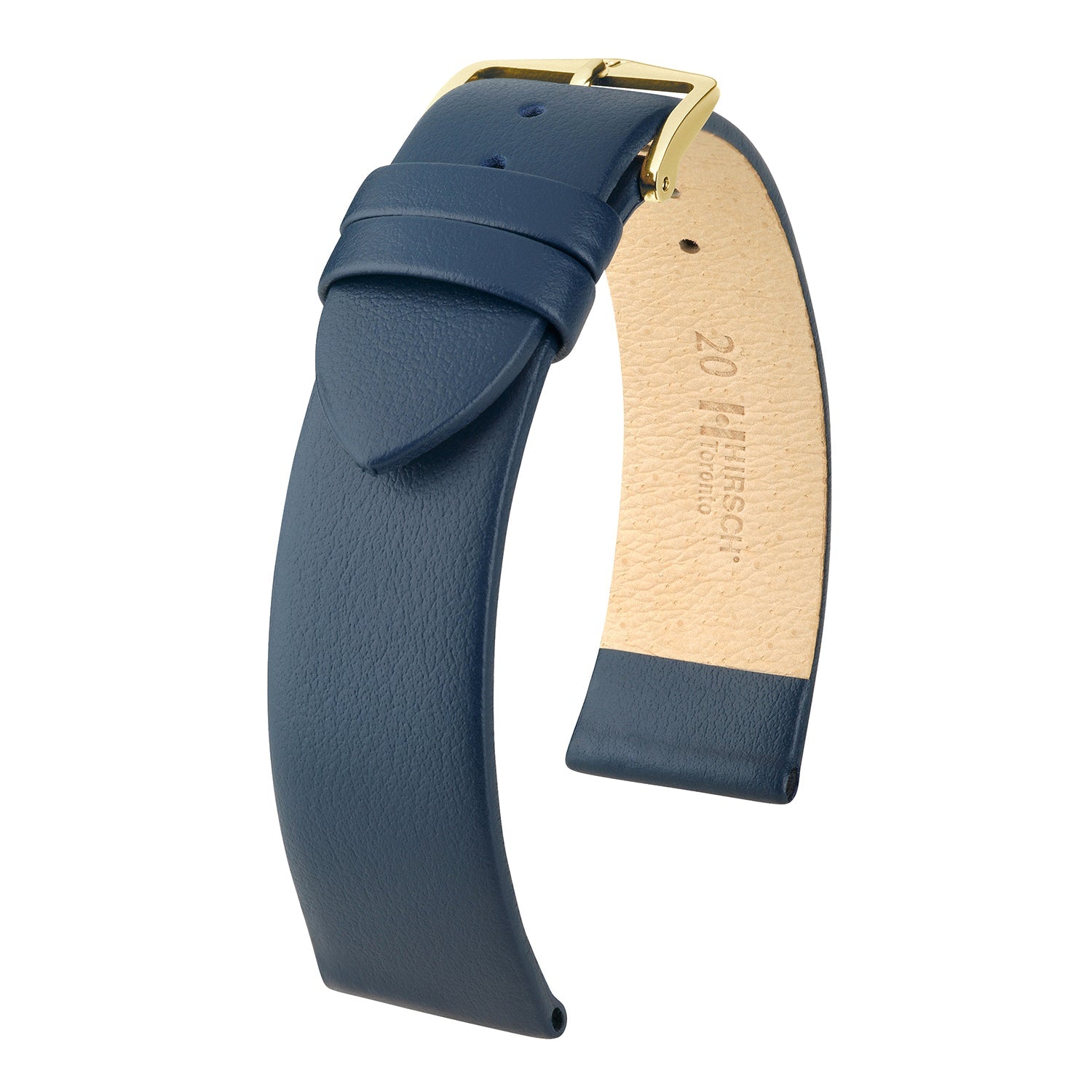Hirsch Toronto Blue Fine-Grained Leather Watch Band