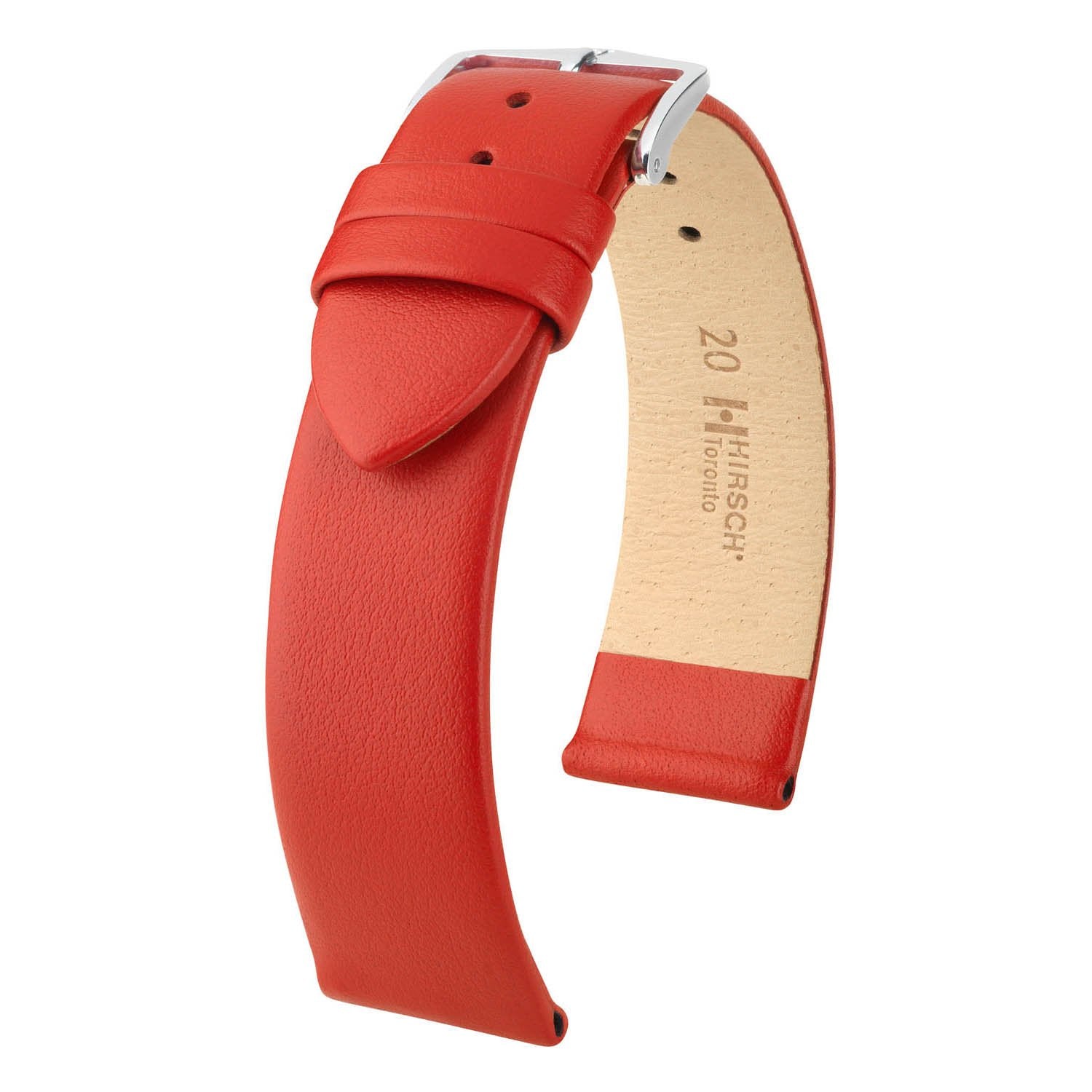 Hirsch Toronto Red Fine-Grained Calfskin Leather Watch Band