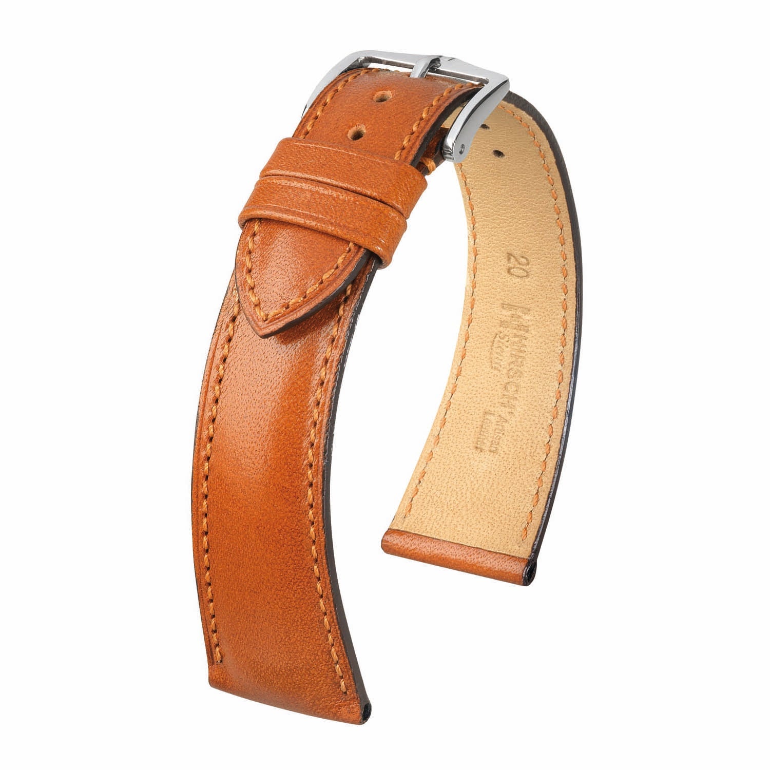 Hirsch Siena Golden Brown Tuscan Leather Watch Band