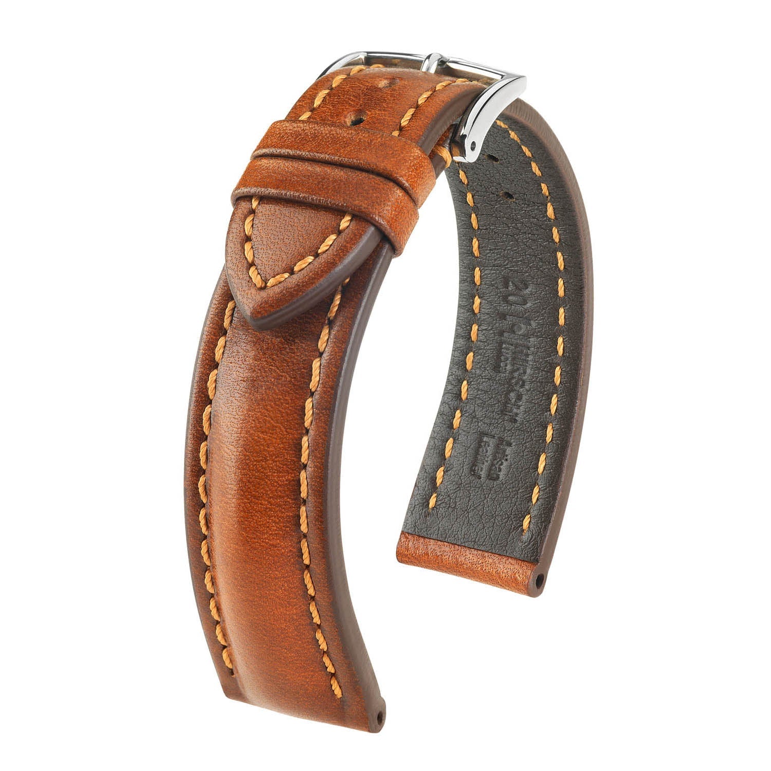 Hirsch Lucca Golden Brown Tuscan Leather Watch Band