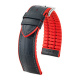 Hirsch Andy Black Alligator-Embossed Calfskin Watch Band