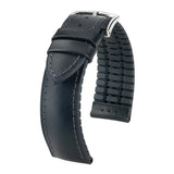 Hirsch James Black Calf Leather Performance Watch Band