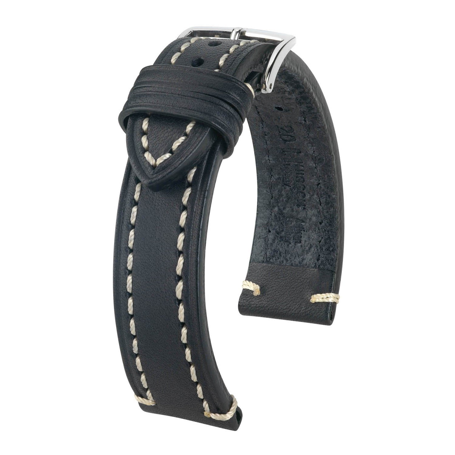 Hirsch Liberty Black Leather Watch Band