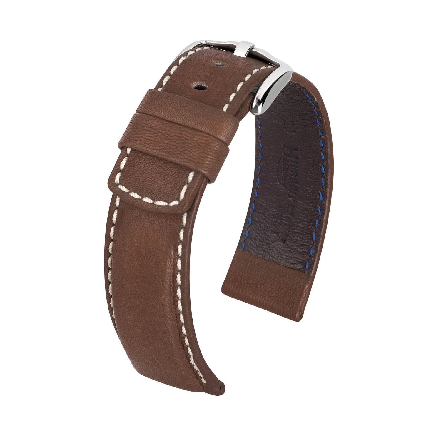 Hirsch Mariner Brown Water-Resistant Leather Watch Band