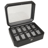 Wolf Windsor 10 Piece Watch Box Black