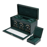 Wolf Brit Racing Green Triple Watch Winder