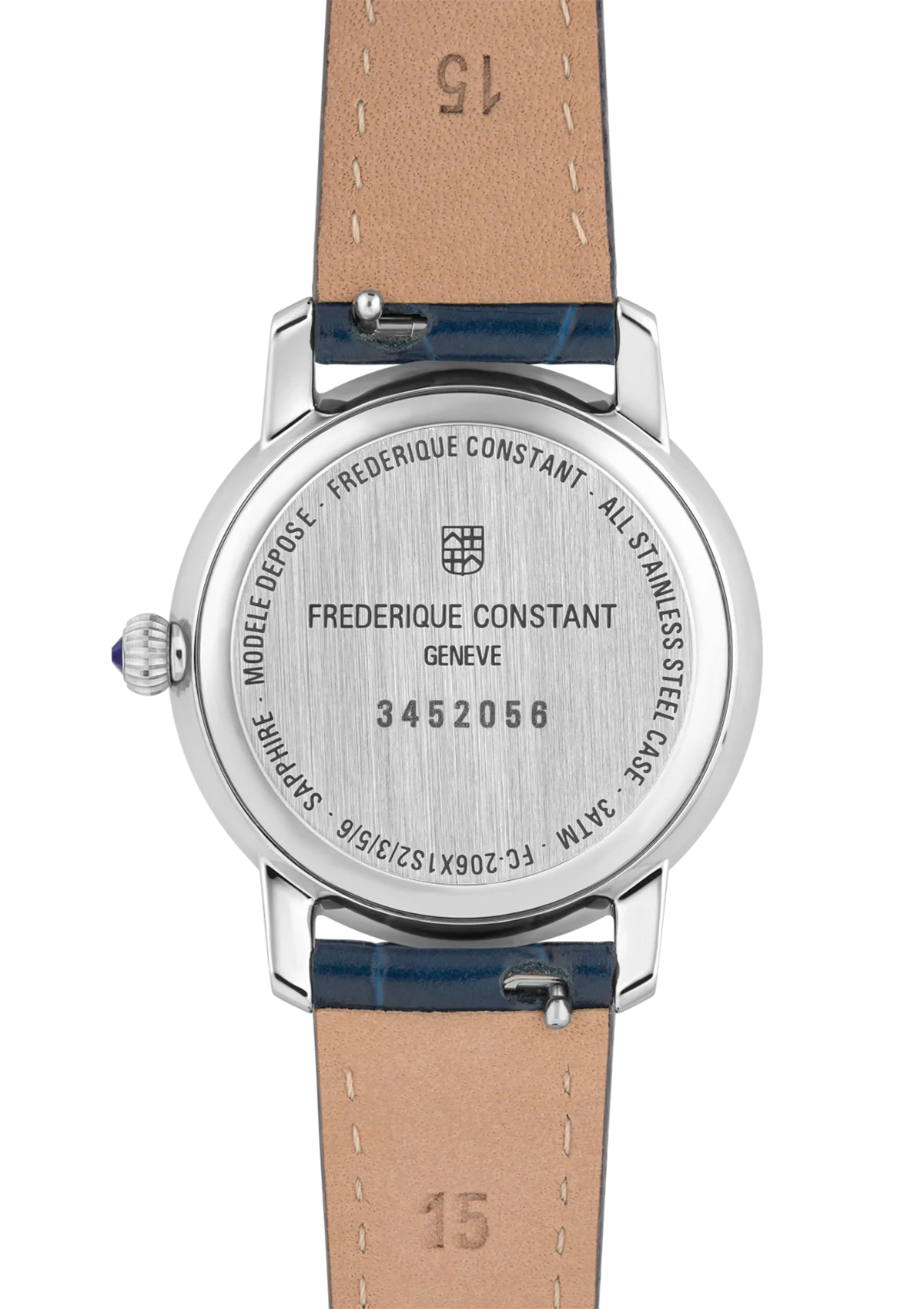 Frederique Constant Slimline Lds Moonphase S/S WR30 - 30mm FC-206SW1S6